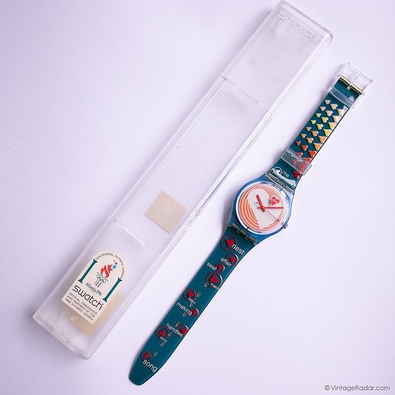 ?1999 SWATCH GRR! OINK!! Noah’s Ark Collector’s Watch Buy Vintage Watch - 1999 Swatch Skin Flattention (Quartz  main image 4