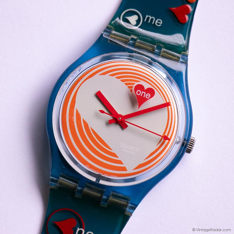 クリスマスファンタジー1999 腕時計 1999 Swatch HEARTBEAT GN187 Watch - Valentine's Special Swatch