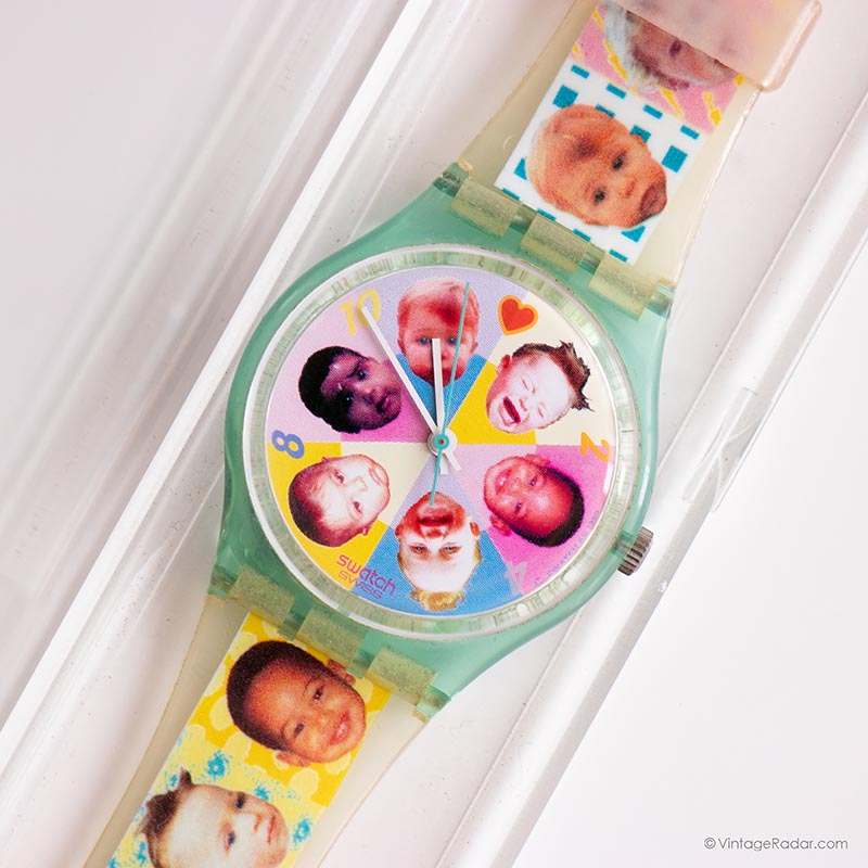 1997 SWEET BABY GL107 Swatch Watch | 90s Vintage Swatch Watches