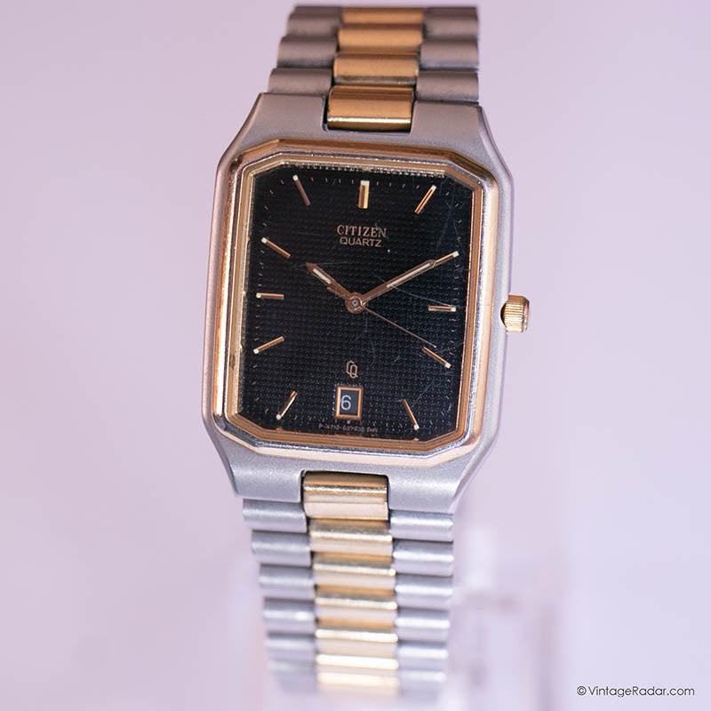 Vintage Citizen Tank Quartz Watch for Men 4710-S064746SMK