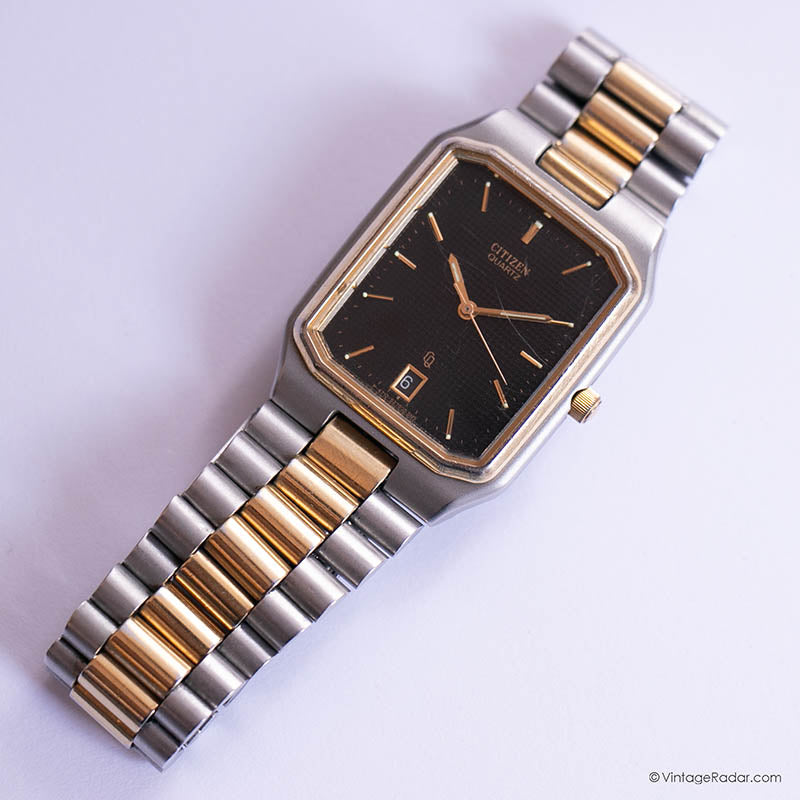 Vintage Citizen Tank Quartz Watch for Men 4710-S064746SMK