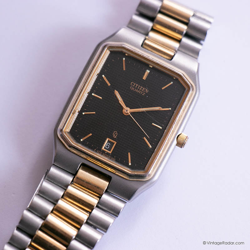 Vintage Citizen Tank Quartz Watch for Men 4710-S064746SMK