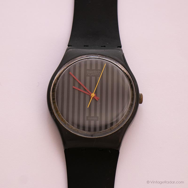 1985 Swatch Standards PINSTRIPE GA102 Watch | 80s