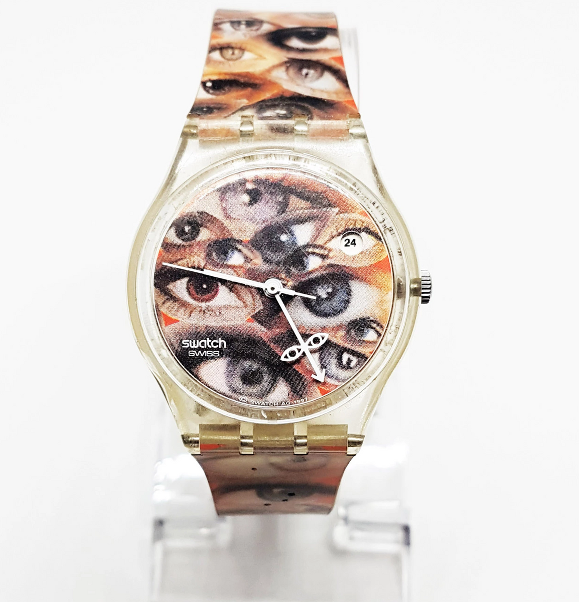 1998 EYE EYE AIE GK411 Swatch Unusual Swatch Watch Vintage