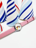 Lorus Quartz V811-0150 Mickey Mouse Watch with Pink Strap | 90s Watch - Vintage Radar