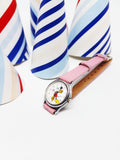 Lorus Quartz V811-0150 Mickey Mouse Watch with Pink Strap | 90s Watch - Vintage Radar