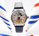 Ingersoll Mickey Mouse Watch | Silver-Tone Disney Quartz Watch For Him - Vintage Radar