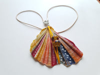 Butterfly Wing Colorful Handmade Necklace | Unique Seashell Pendant - Vintage Radar