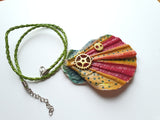 Butterfly Wings Handmade Necklace with Watch Movement Wheels - Vintage Radar