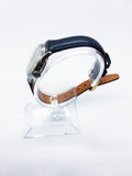 Small Vintage Mechanical Timex Watch | Blue Leather Strap U.S.A. Watch - Vintage Radar