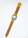 1988 Automatic Timex Square TV Watch | Yellow Strap Timex Watch for Men - Vintage Radar