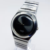 2002 DEEP NIGHT YLS125 Swiss Swatch Watch | Medium Sized Swatch Irony - Vintage Radar