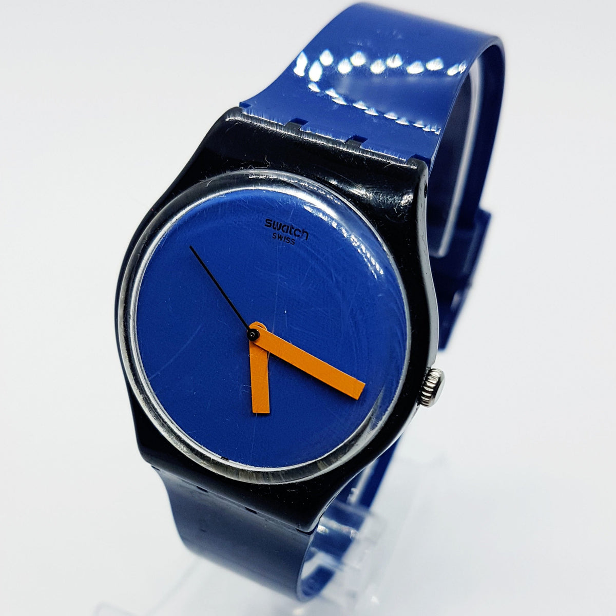 2012 ORANGE'N PETROL GB268 Blue & Orange Swiss Swatch Modern Watch – Vintage Radar 2012 ORANGE'N PETROL GB268 Blue & Orange Swiss Swatch Modern Watch – Vintage Radar