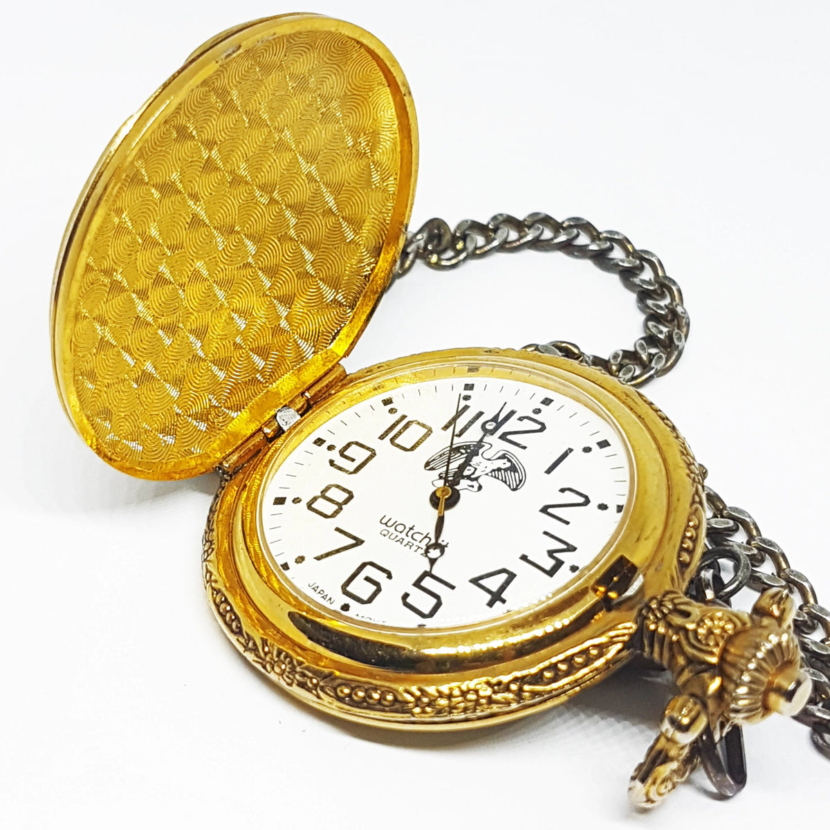 Gold-tone Eagle Watch-it Pocket Watch Quartz Pocket Watch for