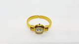 Minimalista suizo hecho reloj Mickey Mouse 90s Gold Tone Art Deco reloj