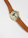 Moon Phase Waltham Quartz Watch | Unique Moonphase Vintage Watches - Vintage Radar