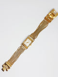 Square-Dial Gruen Quartz Watch | Classy Elegant Gold-tone Ladies Jewelry - Vintage Radar