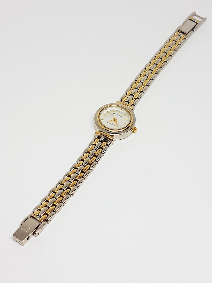 Hugo Max Silver-tone Ladies Watch 18k Gold Plated Quartz Watch