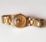 Seiko Starburst Dial 3Y03-0039 Gold Mickey Mouse Disney Watch Vintage