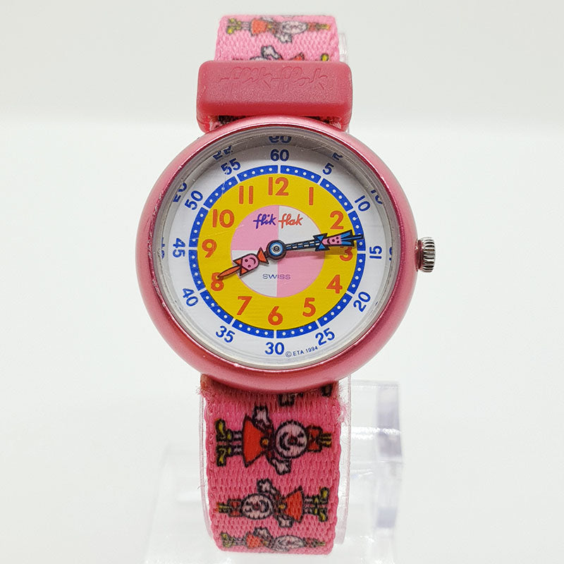 1994 Pink Flik Flak Watch for Girls Small Ladies 29mm Flik Flak