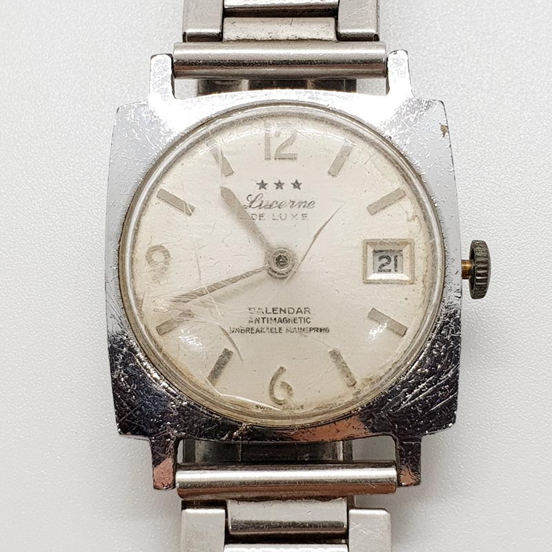 De Luxe Lucerne Watch Vintage Lucerne De Luxe Star Calendar Watch