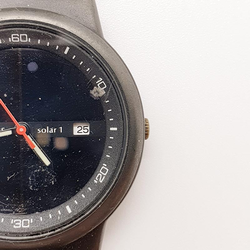 Junghans Solar 1 Date Watch for Parts Repair NOT WORKING