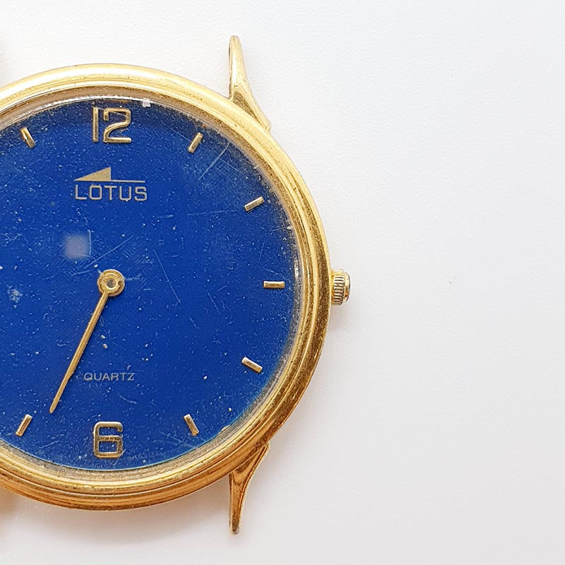 ヴィンテージ LORD LOTUS デイトジャスト 腕時計 Blue Dial Lotus Swiss Made Quartz Watch for Parts & Repair
