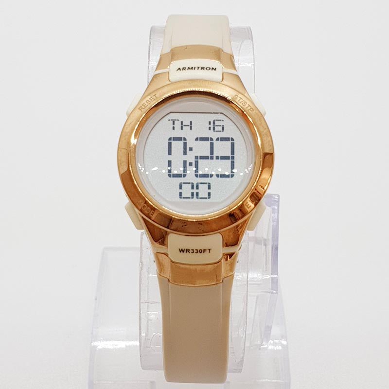 Armitron デジタル腕時計 ゴールド Vintage Armitron Alarm Watch | Gold-tone Digital Chronograph Watch