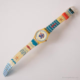 1992 Swatch LK134 Red Cloud Watch | A tema spiaggia Swatch Lady