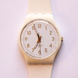 2013 White Bishop GW164 Swatch Guarda | Swiss bianco minimalista Swatch Orologio