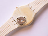2013 White Bishop GW164 Swatch Guarda | Swiss bianco minimalista Swatch Orologio