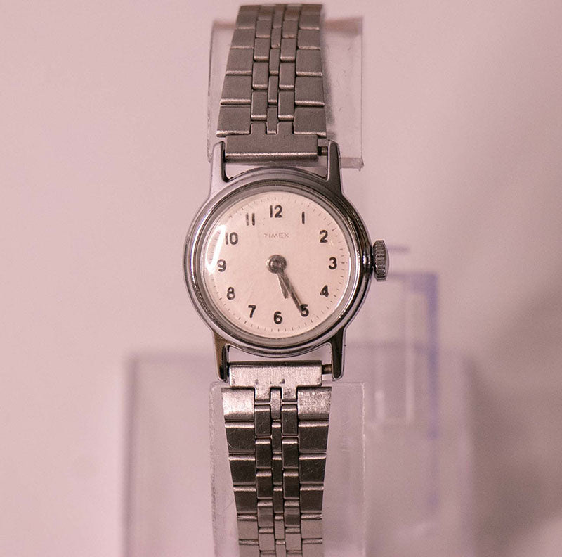 Both Working VTG Lot Of 2 Timex Women Date Silver Tone Mechanical Wind Watches Vintage Timex Ladies Watches - Set Of 2 - Silver & Gold  main image 4