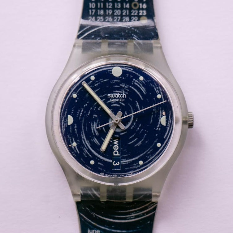 1999 IT'S COMING GN712 Swatch Watch Vintage Blue Swatch Gent