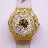 1994 PEARLSHELL SDK118 Swatch Scuba Vintage Watch | 90s Swiss Swatch