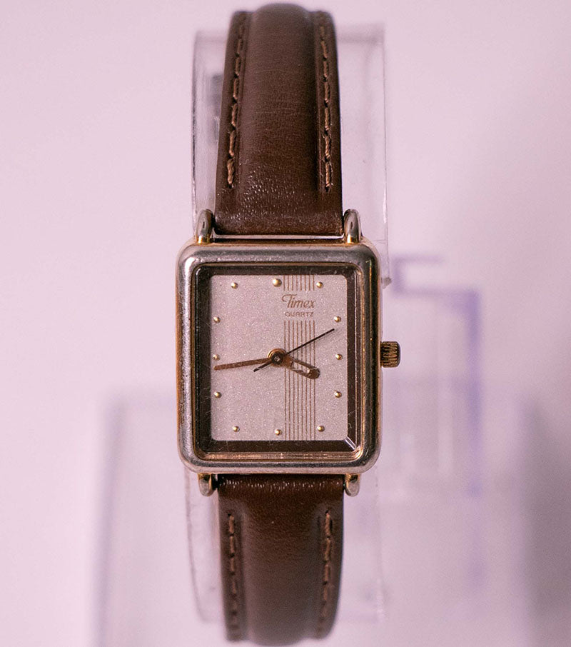 1990s Rectangular Ladies Timex BA Cell 66 T Quartz Watch Vintage Radar