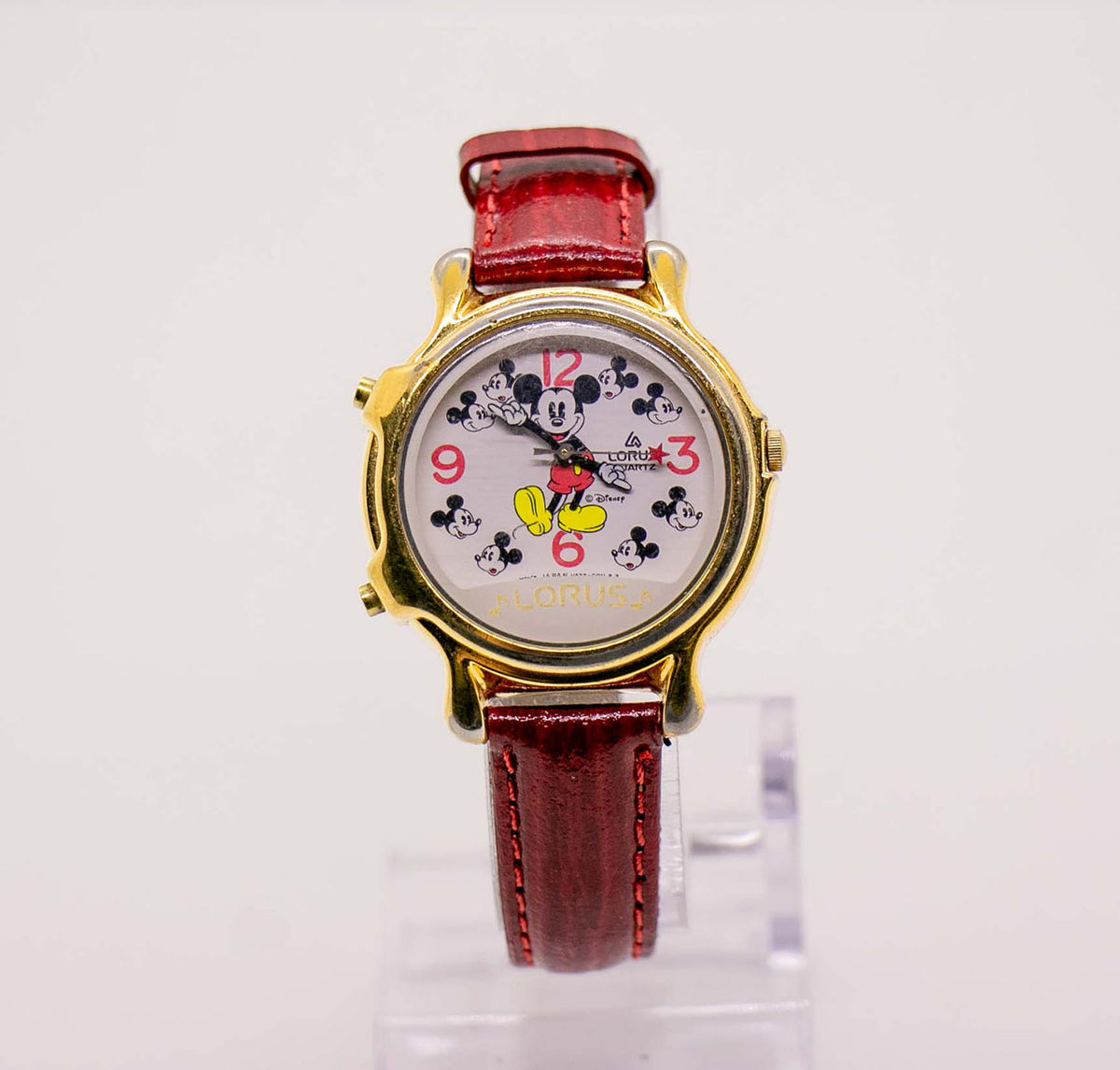 Vintage Lorus Disney Mickey Mouse Melody Musical Watch V422 
