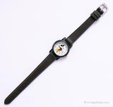 Vintage Tiny Black Mickey Mouse Lorus V811-0070 Z0 Uhr Für Frauen