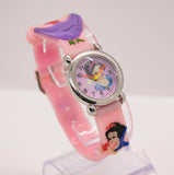 Anni '90 Disney Orologio da neve | Biancaneve rosa Disney Orologio da principessa