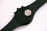 Moon Shadow SCB110 Vintage Swatch reloj | Lujo negro Chronograph