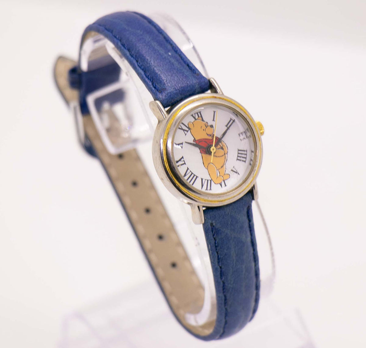 Timex Winnie the Pooh Vintage Watch with Roman Numerals & Blue