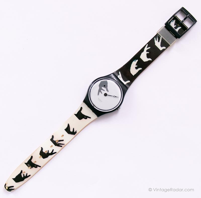 Vintage 1996 Swatch GN166 HANDS Watch | 90s Swatch Gent Watch
