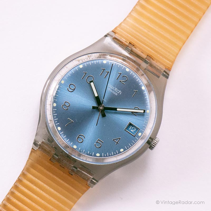 2003 Swatch GM415 BLUE CHOCO Watch | Vintage Swiss Watch – Vintage