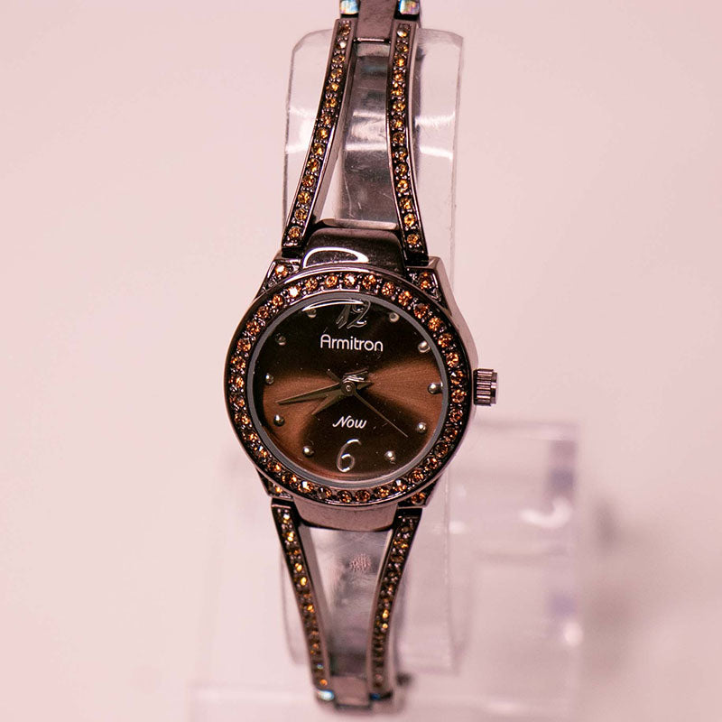 Dark Chocolate Armitron Now Fashion Watch for Women Vintage Radar