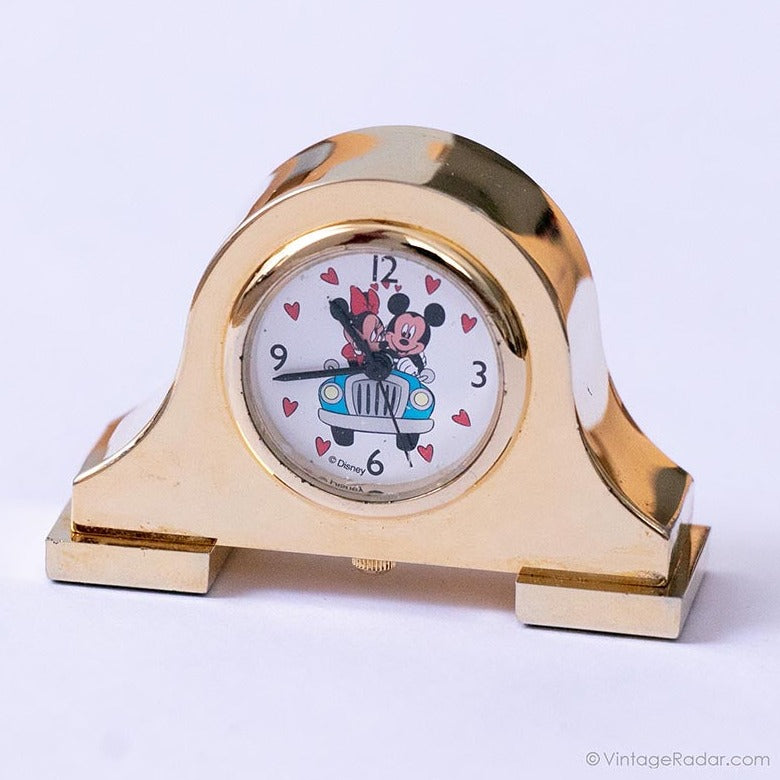 90 Disney Mickey et Minnie Mouse Horloge de table vintage