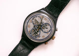Zone intemporelle SCN104 Swatch montre Chronograph | 1991 Suisse montre