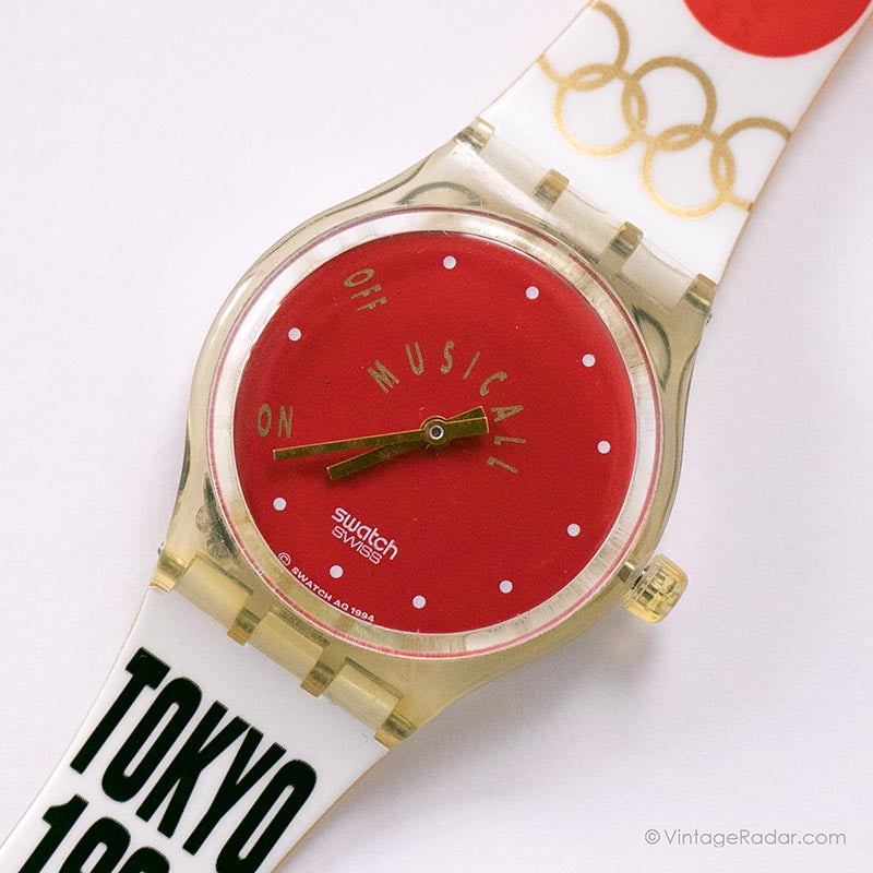 Vintage 1994 Swatch SLZ100 TOKYO 1964 Watch | Retro Swatch Watch 