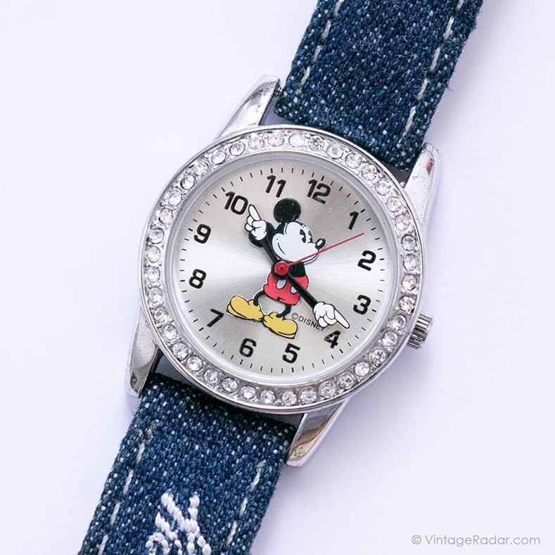 Rhinestones Vintage Disney Watch | Mickey Mouse Watch 