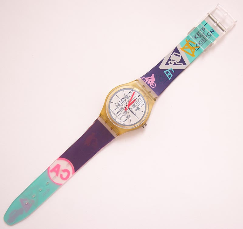 1992 SPACE TRACING GK163 Swatch Watch | 90s Gent Swatch