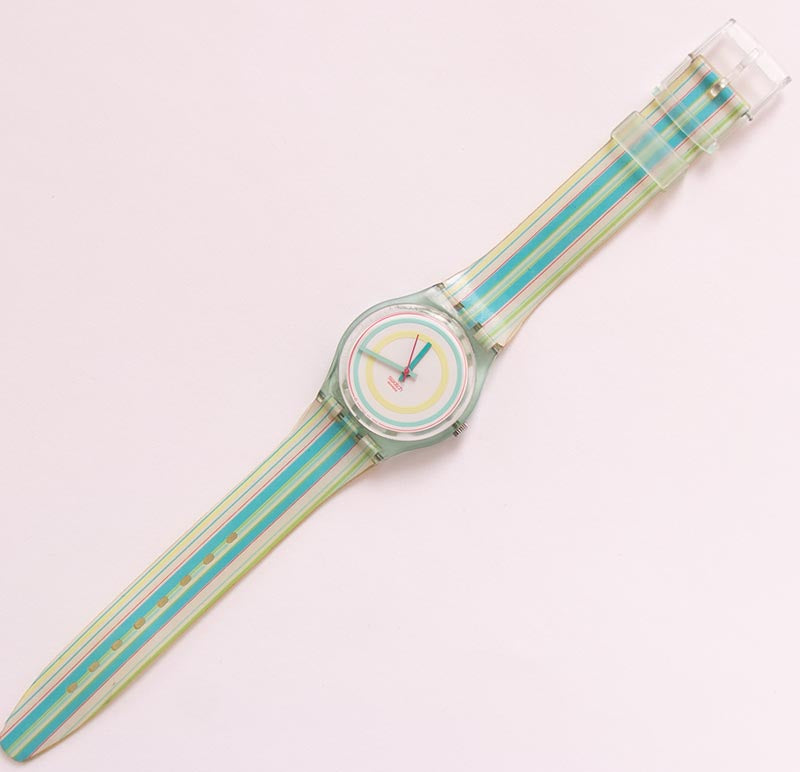 Swatch Watch - GL112 - Meeting the Parallels Vintage Swatch MEETING THE PARALLELS GL112 Watch for Her  main image 4