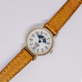 Moon Phase Waltham Quartz Watch | Unique Moonphase Vintage Watches - Vintage Radar